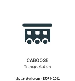 Caboose vector icon on white background. Flat vector caboose icon symbol sign from modern transportation collection for mobile concept and web apps design.