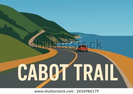 The Cabot Trail offers breathtaking views along its winding roads, where the rugged mountains meet the stunning coastline of Nova Scotia
