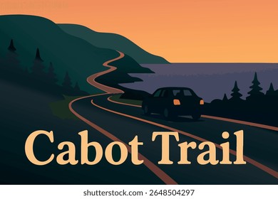 The Cabot Trail offers a serene and scenic drive through Nova Scotia’s rugged coastline, where stunning views of the mountains and ocean unfold at every turn.