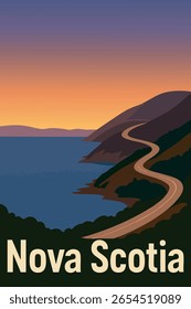 O Cabot Trail oferece vistas deslumbrantes ao anoitecer, onde a luz esmaecida destaca os penhascos acidentados, florestas exuberantes e a extensa costa. 