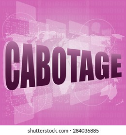 cabotage word on digital touch screen with world map vector