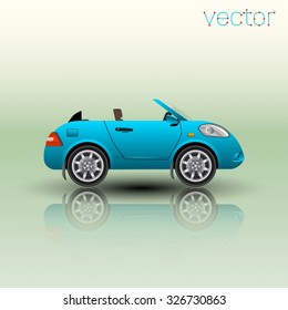Cabrio car  icon isolated . Vector illustration.