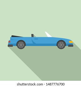 Cabriolet car icon. Flat illustration of cabriolet car vector icon for web design