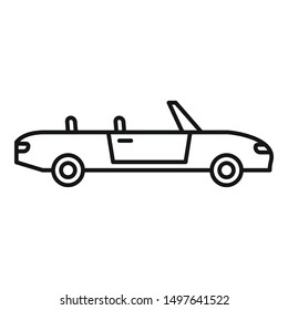 Cabriolet car icon. Outline cabriolet car vector icon for web design isolated on white background