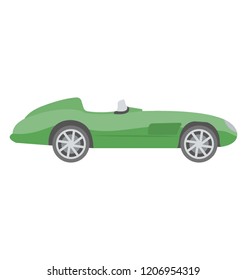 
Cabriolet car vector icon in flat design 
