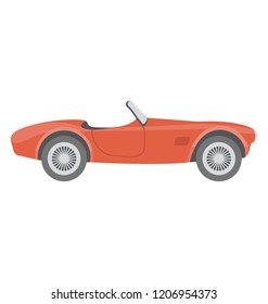 
Cabriolet car vector icon in flat design 
