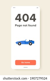 Cabriolet flat icon. Multicolored vector illustration of car