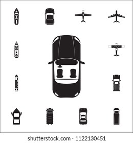 cabriolet icon. Detailed set of Transport view from above icons. Premium quality graphic design sign. One of the collection icons for websites, web design, mobile app on white background