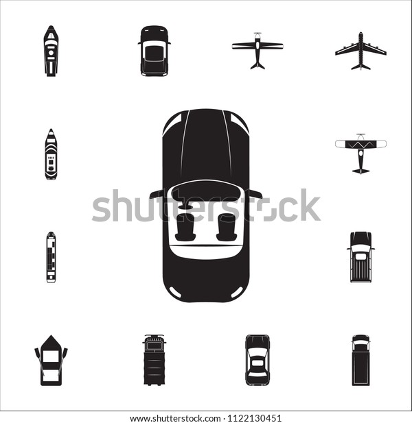 cabriolet icon. Detailed set of Transport view\
from above icons. Premium quality graphic design sign. One of the\
collection icons for websites, web design, mobile app on white\
background