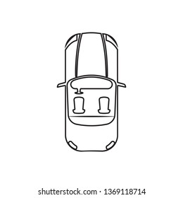 cabriolet icon. Element of Transport view from above for mobile concept and web apps icon. Outline, thin line icon for website design and development, app development