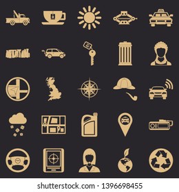 Cabriolet icons set. Simple set of 25 cabriolet vector icons for web for any design