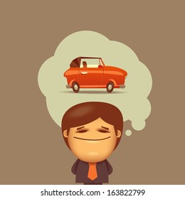 Cabriolet. Vector format