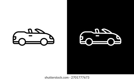 Cabriolet White Icon Set Design
