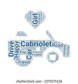 cabriolet word cloud. tag cloud about cabriolet