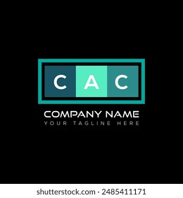 CAC letter logo design on black background. CAC creative initials letter logo concept. CAC letter design.
