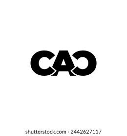 CAC letter monogram typography logo