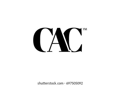 CAC Logo Branding Letter. Vector graphic design. Useful as app icon, alphabet combination, clip-art, and etc.