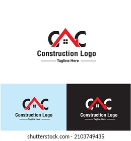 CAC  logo  for Construction Company, Corporate Company, Trading Company  with Combination mark for all kinds of digital print, banner, poster, flyer, magazine, Id card, Business card 