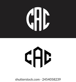 CAC triangle letter logo design with triangle shape. CAC triangle logo design monogram. CAC triangle vector logo template with red color. CAC triangular logo Simple, Elegant, and Luxurious design.