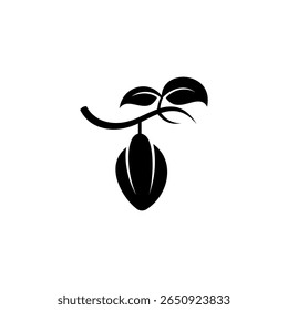 Cacao bean vintage logo icon design vector