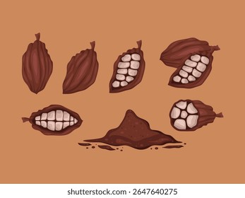 grãos de cacau chocolate escuro padrão instantâneo do produto aroma geometria bebida natural orgânica cru corte