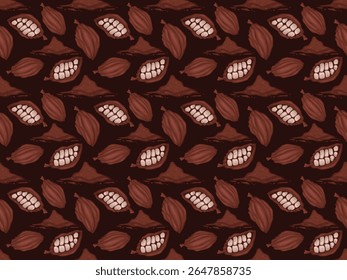 grãos de cacau chocolate escuro padrão instantâneo do produto aroma geometria bebida natural orgânica cru corte