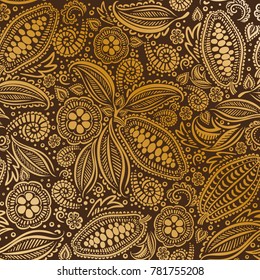 Cacao Beans Seamless Pattern