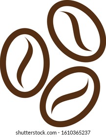 Cacao beans vector icon. Flat Cacao beans symbol is isolated on a white background.