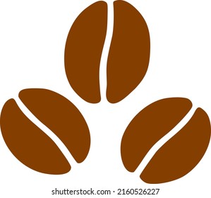 Cacao es una ilustración vectorial. Ilustración plana de diseño icónico de granos de cacao, aislados en un fondo blanco.