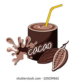 Diseño de botella de cacao.