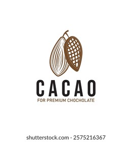 cacao cocoa chochoclate logo icon vector design