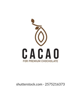 cacao cocoa chochoclate logo icon vector design