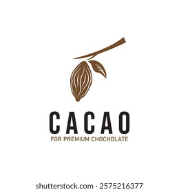 cacao cocoa chochoclate logo icon vector design