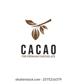 cacao cocoa chochoclate logo icon vector design