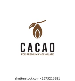 cacao cocoa chochoclate logo icon vector design