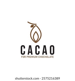 cacao cocoa chochoclate logo icon vector design