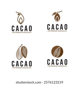 cacao cocoa chochoclate logo icon vector design