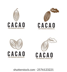 cacao cocoa chochoclate logo icon vector design