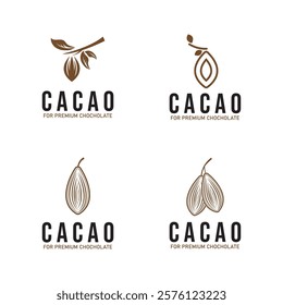 cacao cocoa chochoclate logo icon vector design