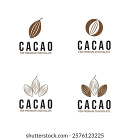 cacao cocoa chochoclate logo icon vector design