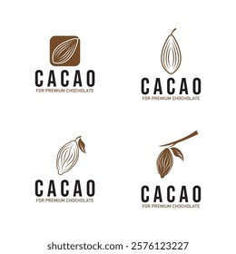 cacao cocoa chochoclate logo icon vector design