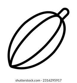 Cacao, Ilustración Con El Logo De Fruit Flat Icon. Juego de iconos de frutas. Adecuado Para Diseño Web, Logotipo, Aplicación.