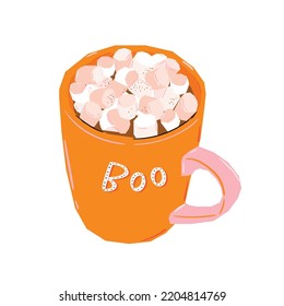 cacao Halloween sweets. Vector chocolate confectionery food, dessert Halloween holiday trick or treat symbol