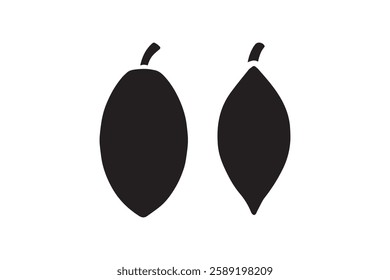 cacao icon vector silhouette isolated in white background