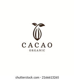 Cacao logo icon design template flat vector svg