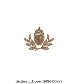 Cacao logo vector icon design template