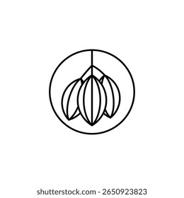 Cacao minimal logo icon vector template