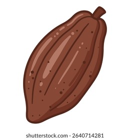 Cacao Pod vector illustration, simple design