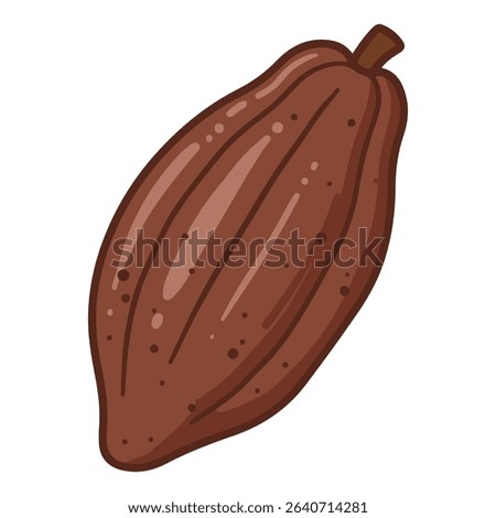 Cacao Pod vector illustration, simple design