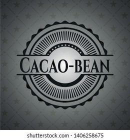 Cacao-bean black emblem. Vector Illustration. Detailed.